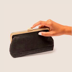 LaFlore Paris Black Vegan Cork Clutch Wallet